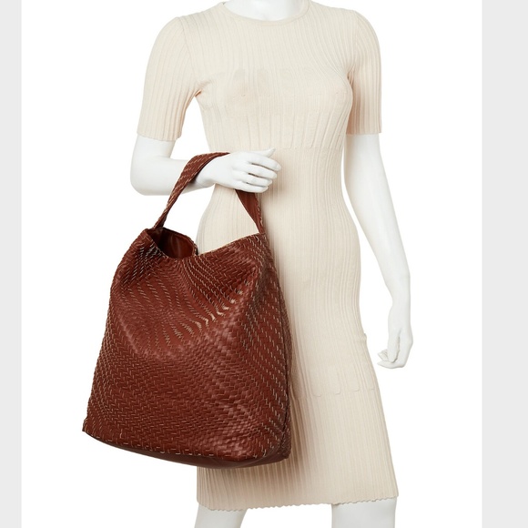 Deux Lux Handbags - Deux Lux FAUX Leather Woven OVERSIZED Tote Hobo Basketweave NWT!